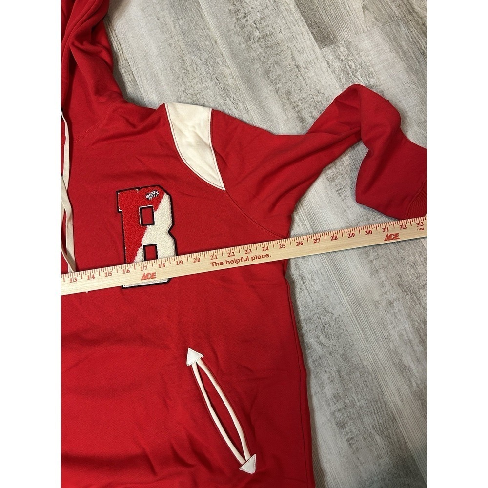 Bound by Soul Varsity Shooter Men's Red Size L Letterman Hoodie Sweatshirt NWOT - Picture 7 of 8